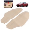 Front Door Panels Armrest Cover Microfiber Synthetic Leather Trim Sticker