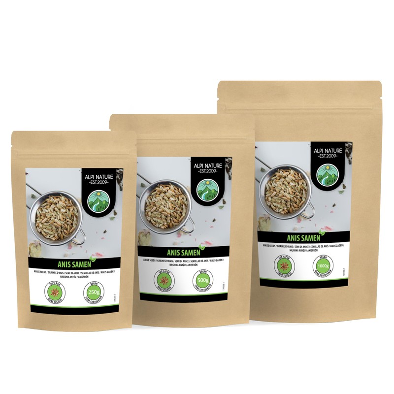 Whole anise (250g, 8.8 oz), Aniseed, anise seeds, 100% natural,