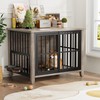 Lulive Dog Crate Furniture, Wooden Dog Kennel Indoor with Adjustable