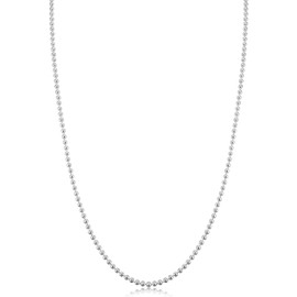 Sterling Silver Polished Ball Chain Necklace (1.5 mm, 18 inch)