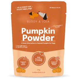 Buddy & Lola 100% Natural Pumpkin Powder For Dogs, Canned Pumpkin Alternative, High Fibre Supplement For Dogs, Easy To Use Pumpkin Puree For Dogs UK