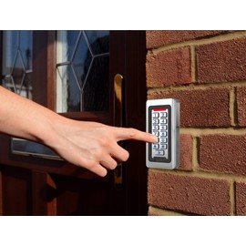 Tuya Smart Door Access Control System Kit, Waterproof Keypad Door Entry with 1200lb Magnetic Lock, Remote Control & App Unlock, Doorbell for Home & Office