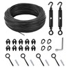 hannger String Light Hanging Kit Outdoor, Full Black Globe String