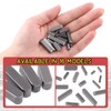 Hilitchi 144pcs 16 Sizes Carbon Steel Round Ended Feather Key