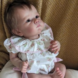 FASMAS Reborn Baby Dolls - 20 inch Lifelike Realistic Baby Doll Real Life Baby Dolls Newborn Girl Posable Soft Gift with Full Accessories for Kids, Parents, Collectors