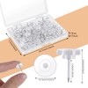 Pack of 150 Transparent Push Pins, Length 16 mm, Drawing