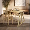 American Trails Solid Wood Folding Convertible Dining Console Table, Natural