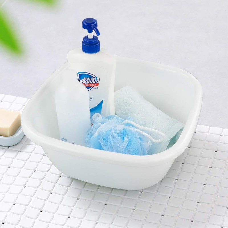 Morcte 4-Pack Square 12 Quart Plastic Wash Basin, Dish Wash