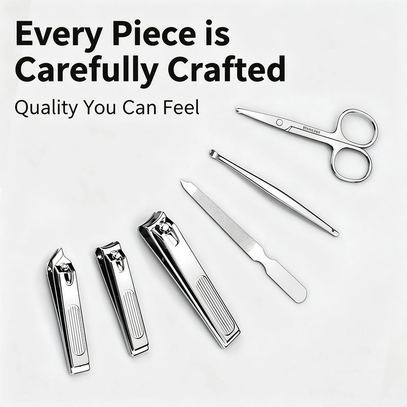 6 Pcs Stainless Steel Nail Kit, Nail Clipper Set with