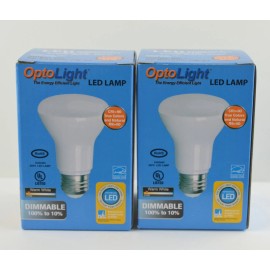 Optolight Opto-Light Dimmable LED Lamp 2700K Warm White  R20 7W New Lot of 2