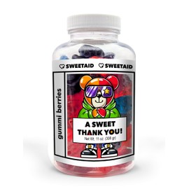 A Swet Thank You! – Sweet Aid Jar with Gummies – Appreciation Gift for Teachers, Coworkers, Friends – Small Gratitude Gift