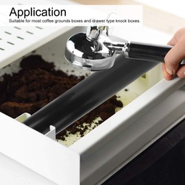 Fdit Coffee Knock Box Bar, 9.3 Inch Knock Box Rod, Coffee Shop for Drawers Type Knock Box Knock Box Coffee Grounds Box (Black)