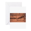 CafePress Iowa Map Brand Greeting Cards Folded Greeting Cards (10-pack)