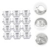 Healvian 12pcs Diamond Shape Portable Cream Jars Cosmetic Dispenser for