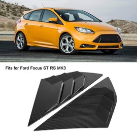 Rear Window Louver, ABS Carbon Fiber Rear Window Louver Shutter Vent Fits for Focus ST RS MK3