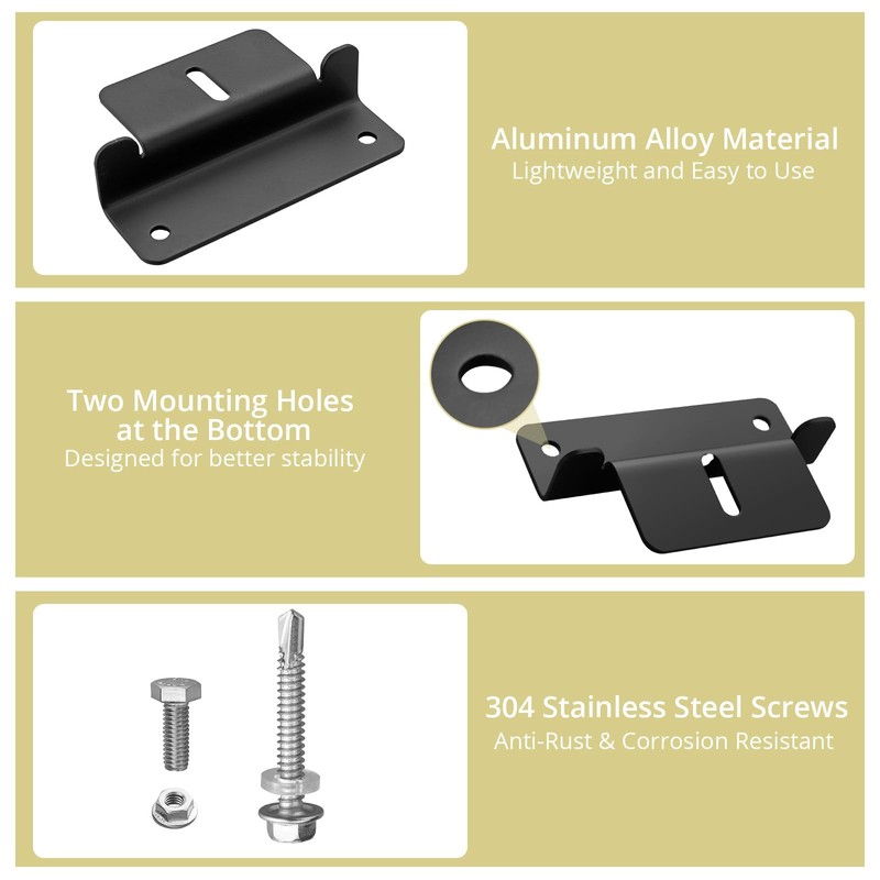 Anbte 16PCS Solar Panel Mounting Z Brackets, Aluminum Solar Panel