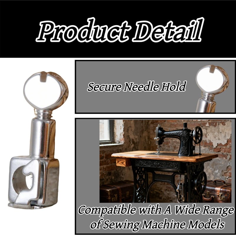 3-Pack Sewing Machine Needle Clamp and Holder Set Rotatable Handle