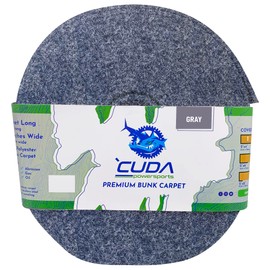 Cuda Boat Trailer Bunk Carpet 12 Inch Wide x 75ft-Premium Boat Trailer Carpet for Runners Marine Grade Parts Accessories Gray Grey Charcoal Lift Runners Covers Waterproof