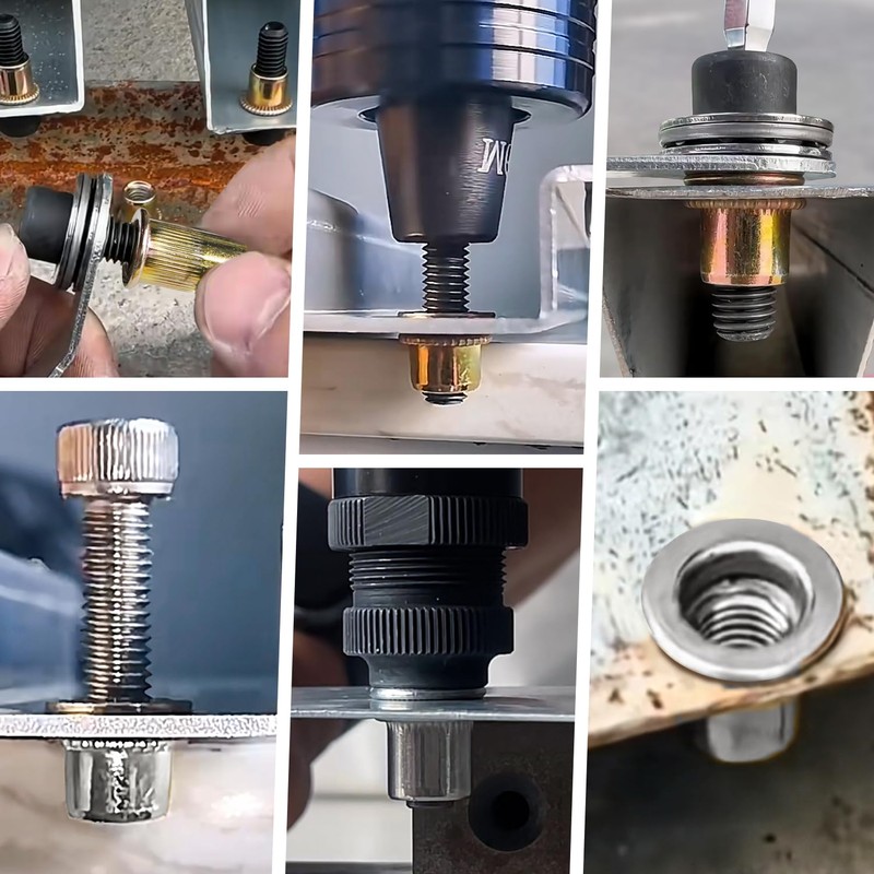 50PCS #10-32 Rivet Nuts 304 Stainless Steel Rivets Nutsert Flat