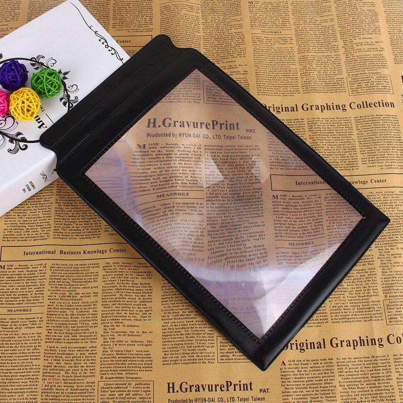 A4 Full Page 3X Magnifying Sheet Large Magnifying Glass Book