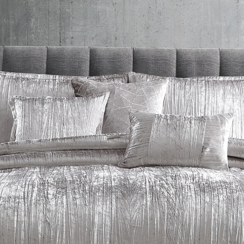 Riverbrook Home Turin Comforter Set, King, Silver, 7 Piece Set