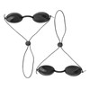 TRACOMPAN 2 Pairs Sunbed Eye Protection Goggles - Premium Black