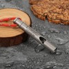 Light Titanium Emergency Whistle with Cord Outdoor Survival Camping Hiking