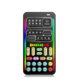 Yoidesu Cambiador de Voz, Mini Micrófono de Mano Portátil Dispositivo Cambiador de Voz, 8 Máquina de Efectos de Sonido Modulador de Disimulador de Voz de Transmisión en Vivo para Teléfono