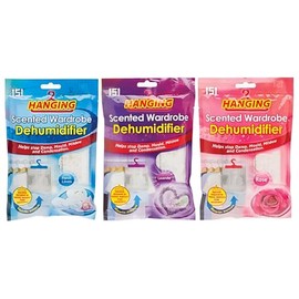 VR Angle Set Of 3 Scented Hanging Wardrobe Dehumidifiers | Available in Lavender, Fresh Linen & Rose Scents Flavors | Keep Clothes Fresh & Dry Everyday (3 Pack)