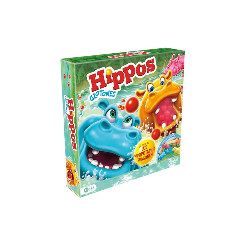 Hasbro Hippos Glotones Juego Preescolar 2-4 Jugadores 3+ años
