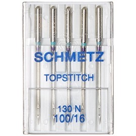 SCHMETZ Topstitch Machine Needle 16/100, Size 100/16 5/Pkg,1798