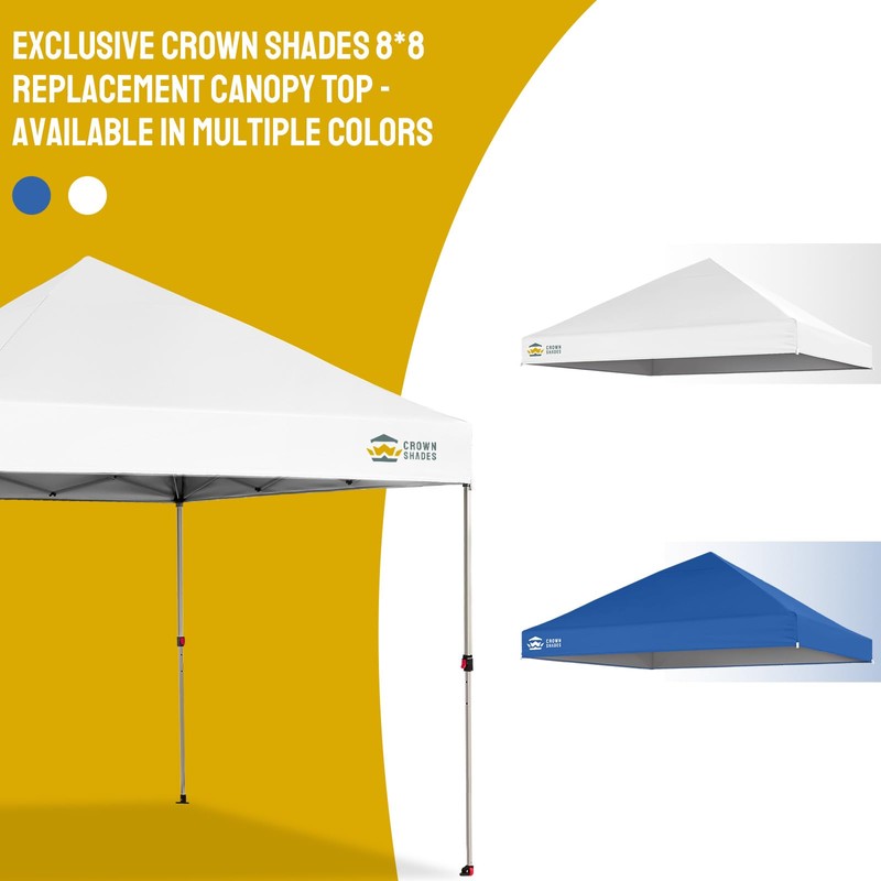 CROWN SHADES 8x8 Canopy Replacement Top - Only Compatible with