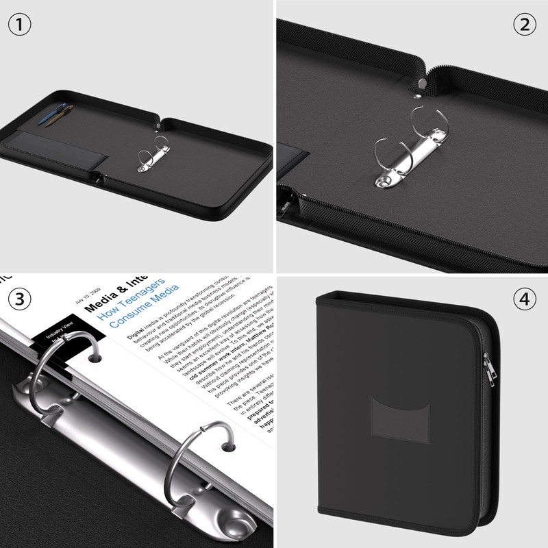 Ring Binder A4 Fireproof Folders Ring Binder 2 O-Ring A4