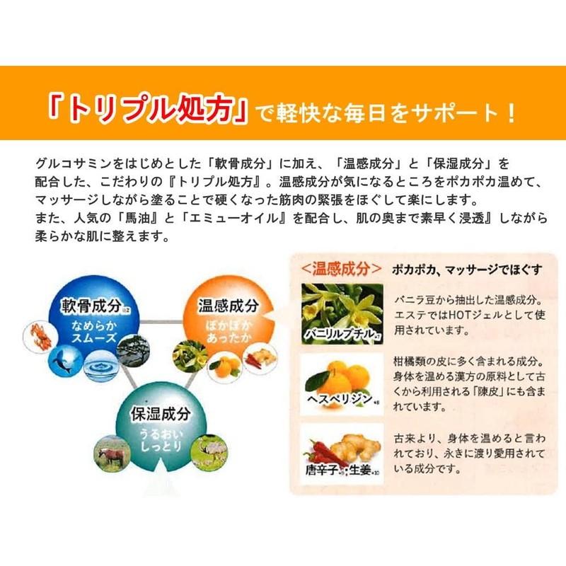 Aura Warming Cream Rakusetsuru Rakuseku Rakusetsurakuza, Glucosamine Body Cream (1