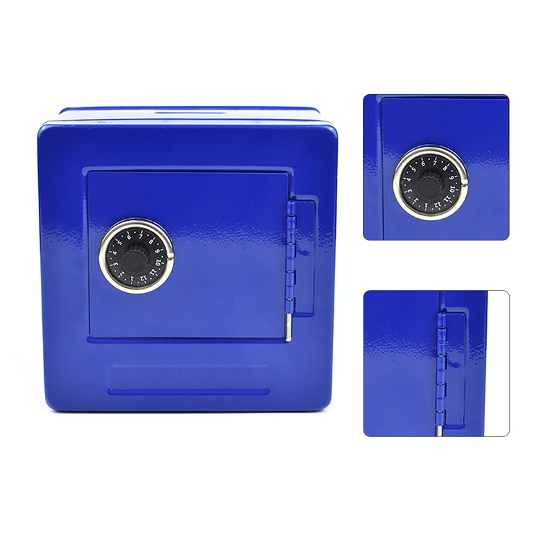 Kids Money Saving Box Knob Password Large Capacity Sturdy Iron
