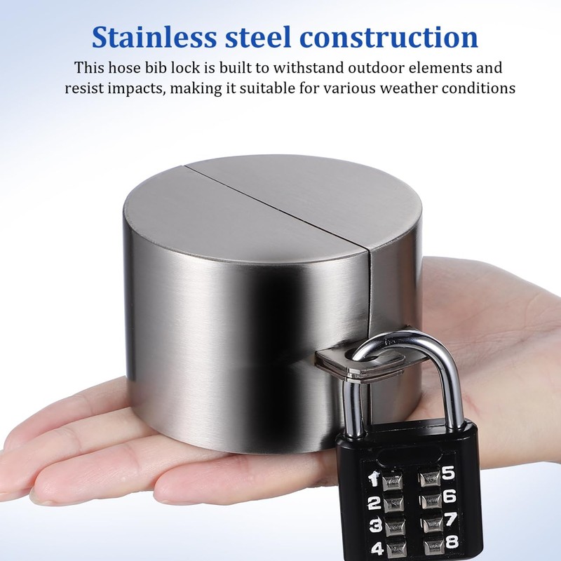 BESPORTBLE Outdoor Lock System: Robust Stainless Steel Water Spigot Lock