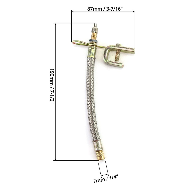 QWORK® Valve Extension for Car RV Truck Trailer, 7" /