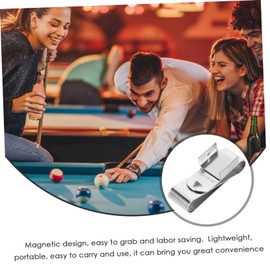 Kisangel Professional Magnetic Billiard Chalk Holder Portable Cue Chalk Clamp for Billiard Players Construction Easy to Carry Essential Pool Table Accessory