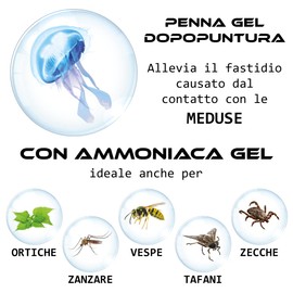 After Bite Gel Pen 15ml Fast Action After Contact with Jellyfish with Soothing Ammonia, Excellent for Biting Mosquitoes, Nettles, Flies, Horseflies, Ticks, Bees, Wasps