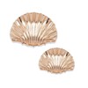 2 Pcs Seashell Hair Claws for Women Girls (Rose gold)