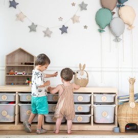 Multicolored Pennant Bunting Banner Pastel Linen Fabric 9 Star Garland for Room Decoration Hanging on Wall Ceiling Window (Star Blue)