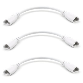 3Pcs-T5 T8 LED Tube Connector Cable Wire 9 inch Double Male to Male End Extension Cord for Integrated LED Fluorescent Tube Light Bulb Lamp Holder Socket(3Pcs 9Inch)