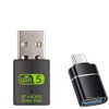 USB WiFi Adapter，600Mbps WiFi Bluetooth Adapter(Includes a USB-A to Type