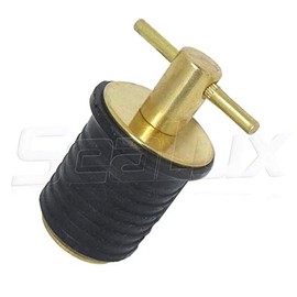 SeaLux Marine Turn-Tite Twist T-Bar Expandable Rubber Drain Plug with Neoprene Seal (1.25" OD)
