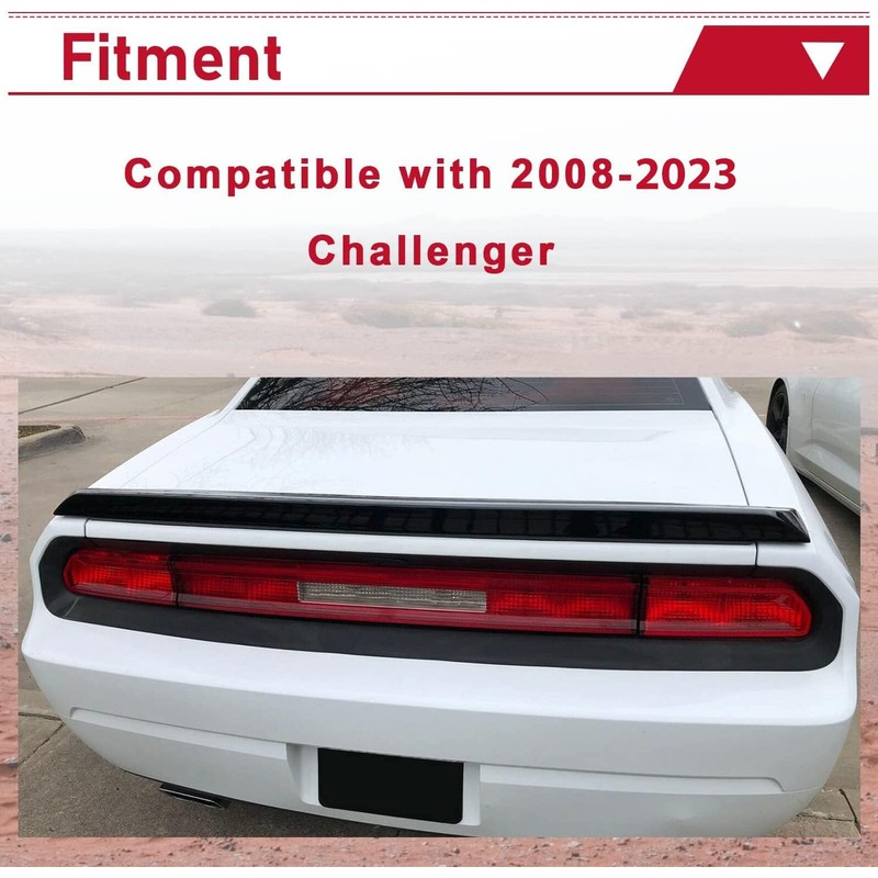 HECASA Rear Trunk Spoiler Wing Compatible with 2008-2023 Dodge Challenger