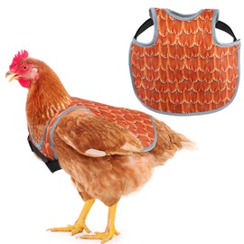 MYWSN Chicken Saddles Feather Protector for Back and Sides - Chicken Aprons for Hens with Adjustable Straps (Yellow)