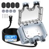 Outdoor Power Outlet Box with 26.3Ft Extension Cord, NEMA 5-15R,