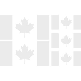 Premium Stickers High Visible Reflective Canada Flag Decal Stickers for Truck, Car, Bike, Helmet, Hardhat, Laptop, Tablet, Cell Phone, Bumper Stickers and Much More … (Reflective White)