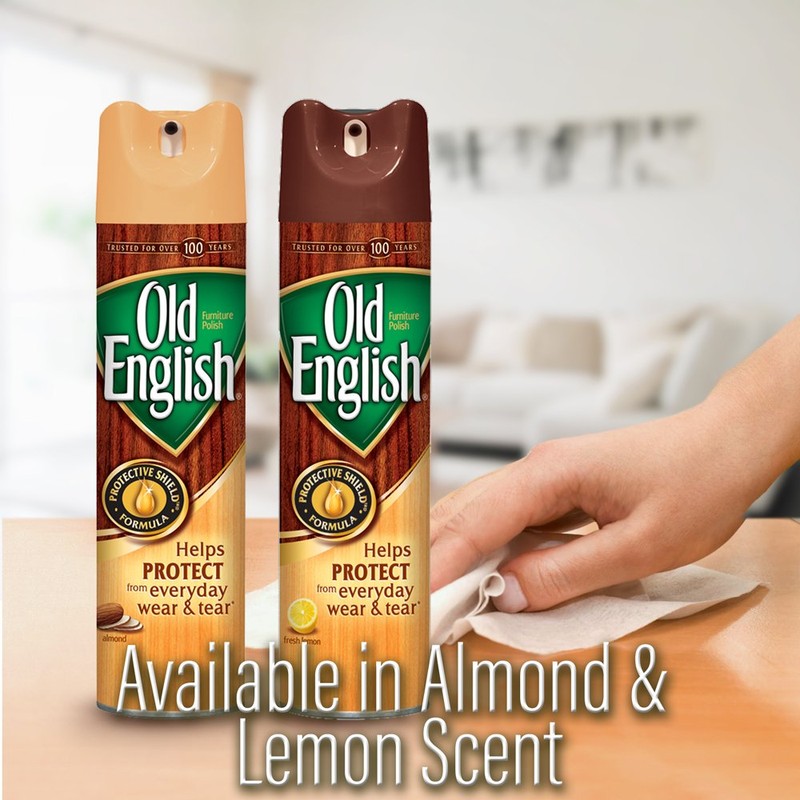 Old English Aerosol Wood Protector & Cleaner, Fresh Lemon (Pack