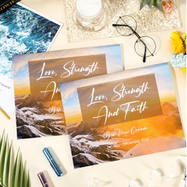 2026 Calendar - Bible Verse Wall Calendar 2026, JAN. 2026 - DEC. 2026, 17" x 11" (Open), Hanging Hook, Blocks and Holidays - Nature's Beauty with Inspiring Bible Quotes